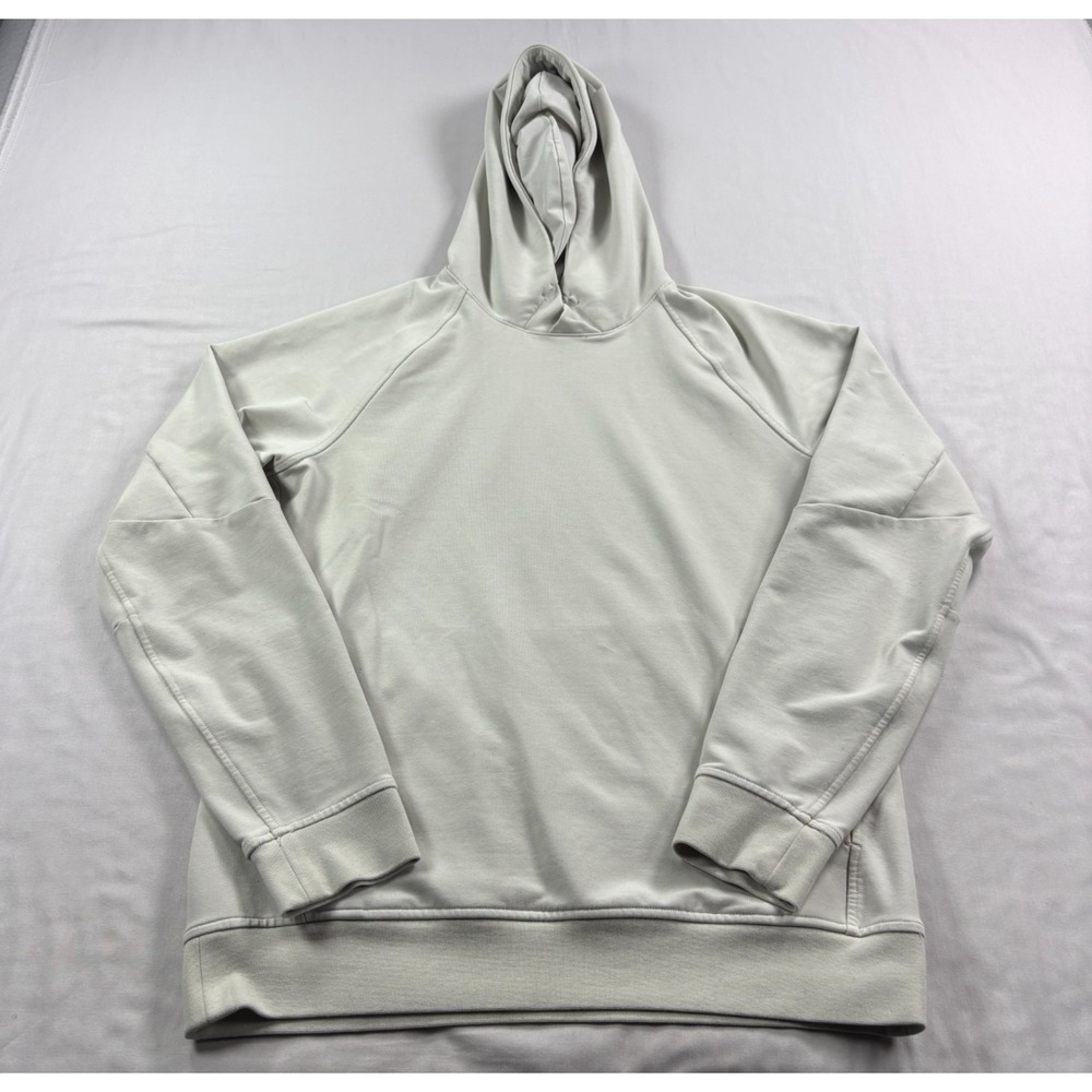 Lululemon Smooth Spacer Hoodie Mens Small Ivory Pullover Stretch Athleisure